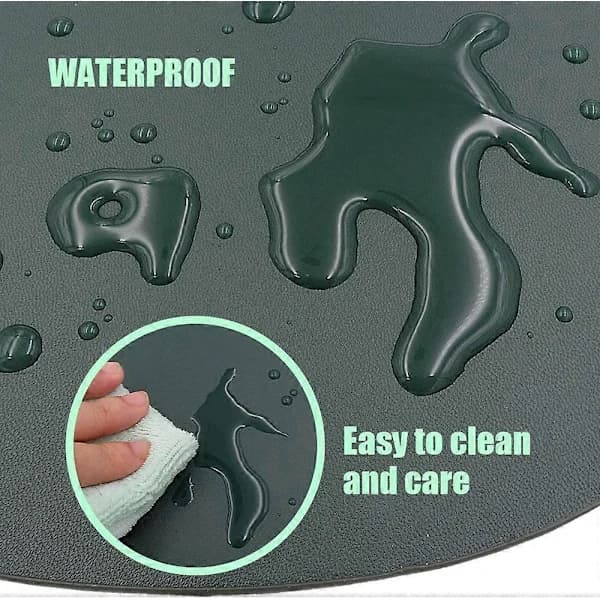 Leather Placemats and Coasters, Washable Round Table Mat, Waterproof Coffee Mats, Heat Resistant