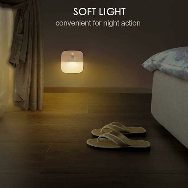 3-pack LED-nattlampor med rörelsesensor (Auto/På/Av), batteridriven, för sovrum, badrum, toalett, trappor, kök, hall KLB