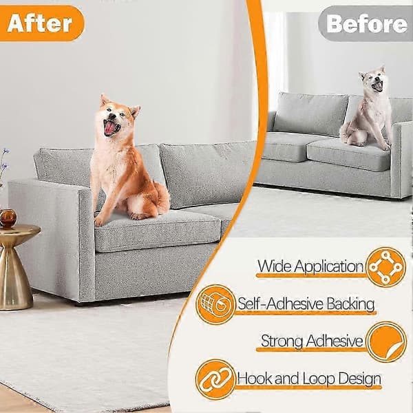 Hook and Loop Tape, 10 cm x 6 Meter Self-Adhesive Fastening Tape to Prevent Sofa Cushions from Sliding, No Drilling for Wall Mounting