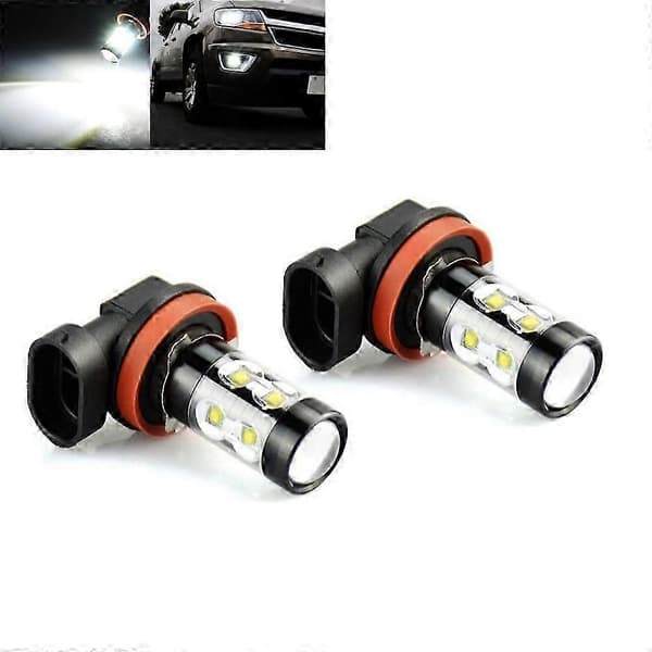 2-pack H11 LED Headlight Kit, 6000K White Super Bright High/Low Beam H11-50w H11-50w