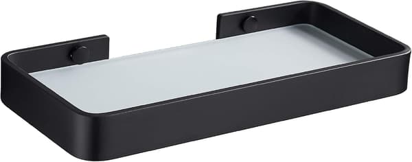 Bathroom Storage Rectangular Tempered Glass Shower Shelf Orga DXGHC