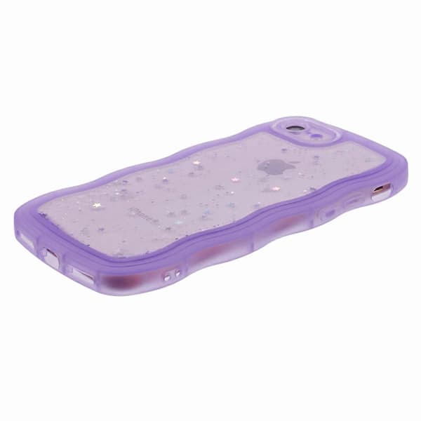 JTW-serien Cover til iPhone 7/8/SE (2020)/SE (2022) Glitterstjerner Bølget Kant TPU-beskyttelse Multicolor Style B
