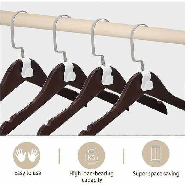 50 Pieces Hanger Connectors High Quality Hooks Connectors for Wardrobe Clothes Hook Organizer Wardrobe Organizer