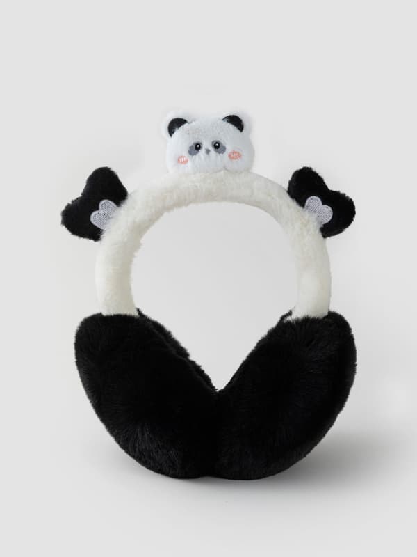 Bløde plys-høreværn tegneserie panda-høreværn vinterdyr ørepropper blødt øretilbehør