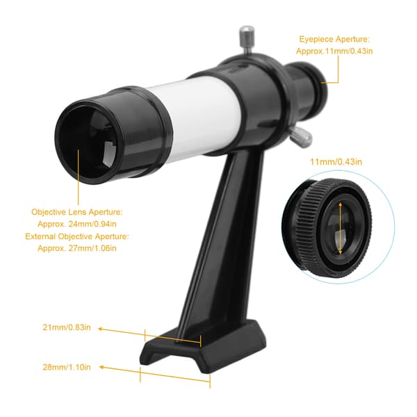 Portable 5X24 Finder Scope with Inline Base Bracket