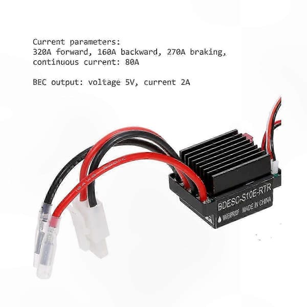 ESC Hastighedsregulator til RC Både & Hobbykøretøjer, 6-12V Motorstyring, 320A Børstet