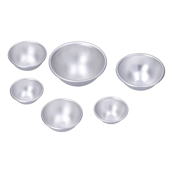 Gør-det-selv badebombeform, bærbar husholdningsmousse kagebageform i aluminiumslegering sæt #6