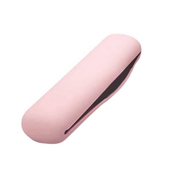 Make-up børste rejsetaske, magnetisk silikone etui til bærbare kosmetiske børster til pink