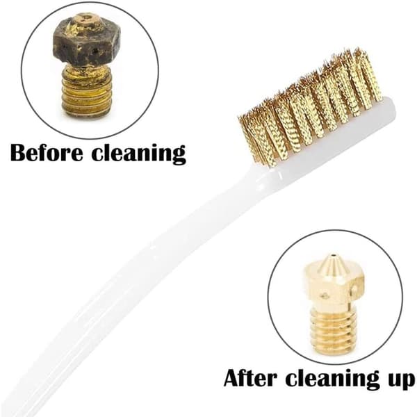 Small Brass Brush 8 Pcs Mini Wire Brush for Cleaning Solder Slag, Rust, 3D Printer Nozzle