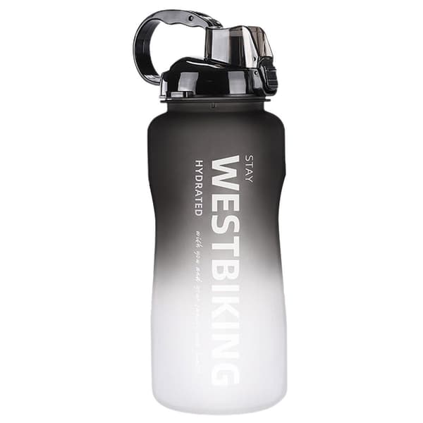 Water bottle 2l, water bottle moves with straw and time