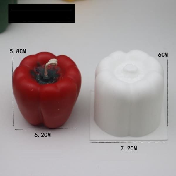 Lysformer stearinlys DIY støpeformer i silikonform chili