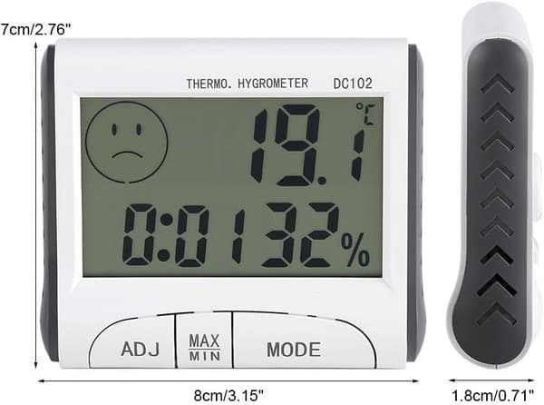 Temperature and Humidity Meter Multifunctional Min/Max Re
