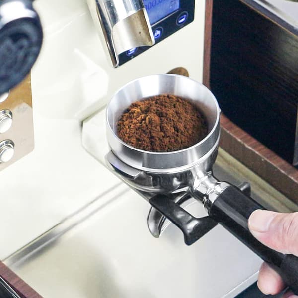 2 Kaffedoseringsringer Delonghi Filterholder 58mm Sølv Aluminium DXGHC
