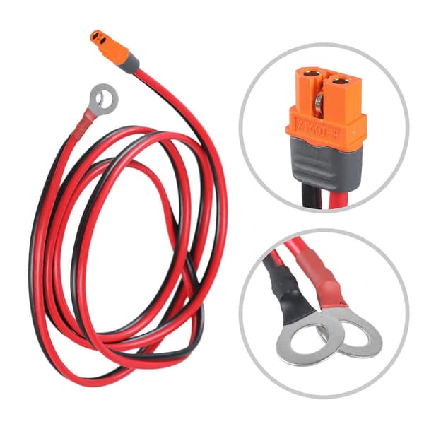 XT60i hun til O-ringe terminalkabel 12AWG til UAV-batteri og solpanelstationsforbindelseskabel 1m 1m