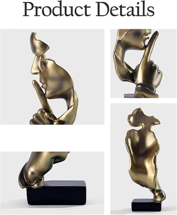 Stillhet er gull Skulptur Moderne Minimalistisk Abstrakt Håndverk, Li