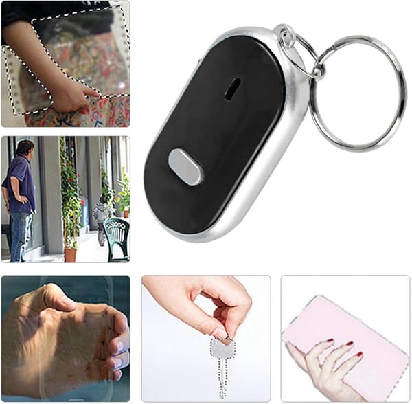 Nøglefinder (Sort), Nøglefinder til Fløjte, Nøglering Lokalisator til Kæledyr, Nøgler, Rejsetaske