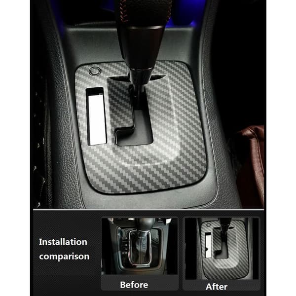 Til XV 2012-2014 Bil Gear Shift Knob Panel Cover Dekal Trim Dekor Ramme Dekal Tilbehør, Mat Fiber