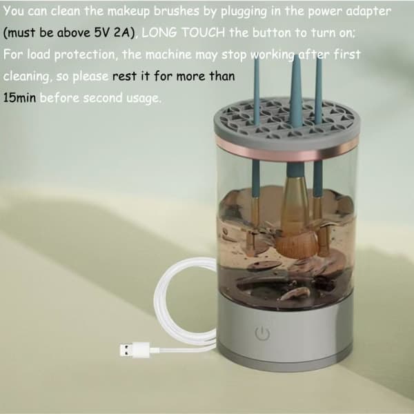 Makeupbørsterenser - Elektrisk makeupbørsterenser, Automatisk