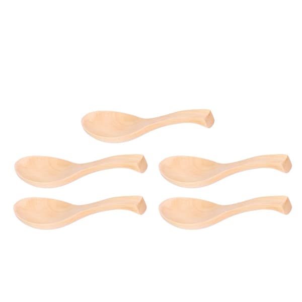 5-pack Natural Wooden Spoons with Bowl Handle KLB