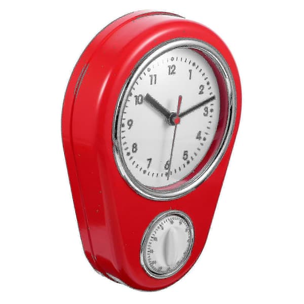 1 pc Kitchen Clock Wall Clock Household Timer Modern Style Without Battery For Home (blue) [DB] Red Red Red 31.6x21.6cm