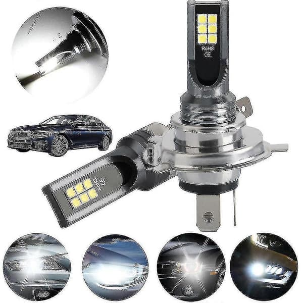 H4/9003 LED-frontlyspærer LED H4 Frontlys Bilpærer H4 Bil Frontlys Lyse LED Bilpærer H4 LED Frontlys