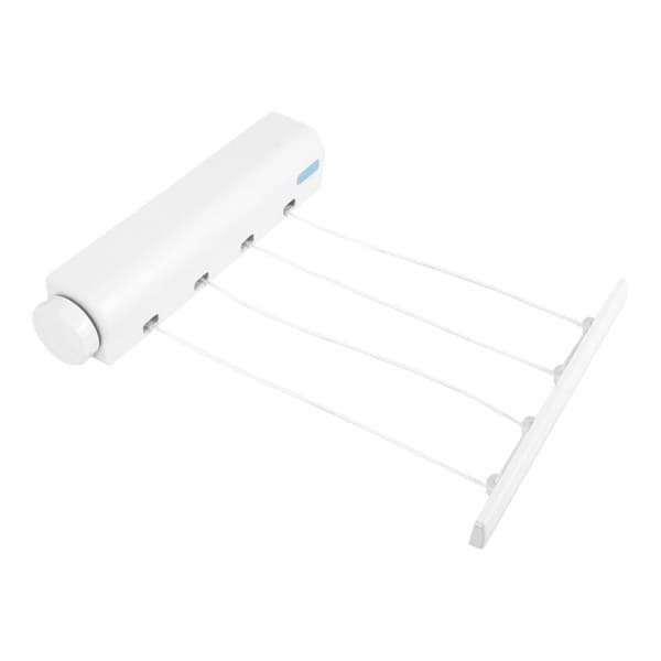 Telescopic Retractable Clothes Drying Rack Indoor Outdoor Wall Mounted Clothesline (4 Lines)