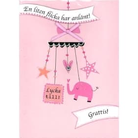 Kort Nyfödd Flicka - Spader