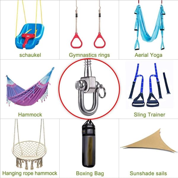 180° Rotating Screw Set Holder Hammock Hook