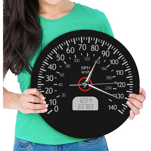 Digital vægur med speedometer til bil