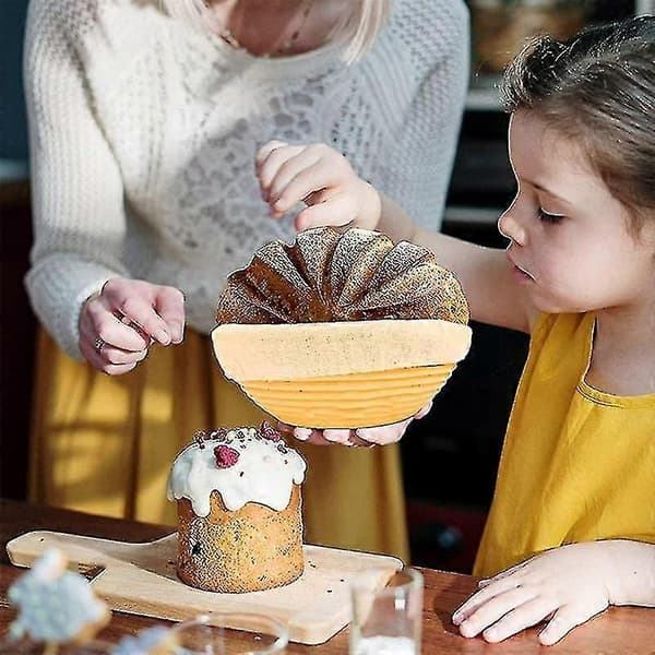 Brødhevekurvsett med 2 – Rund og Oval Brødform – Brødkniv – Deigskrape
