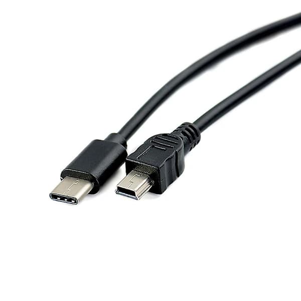 USB Type-C–Mini-USB-kaapeli USB-C-uros–Mini-B-urossovitinmuunnin