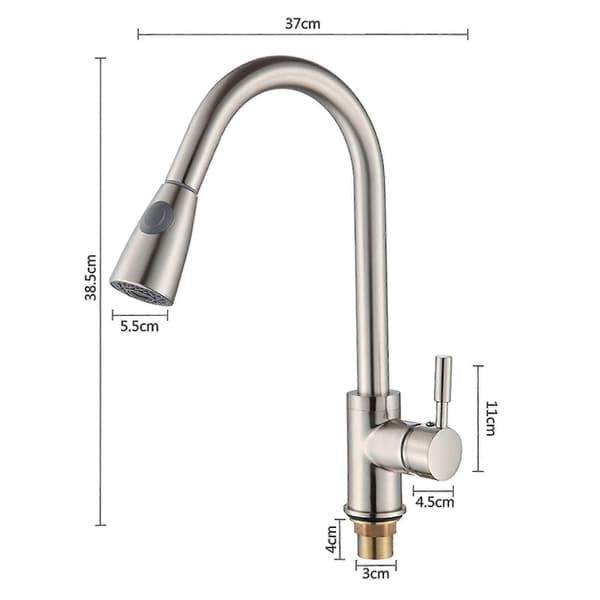 2024 Kitchen Faucet Pull-Out Mixer Kitchen Faucet Kitchen 360° Swivel Mixer Kitchen Sus304 Kitchen Faucet