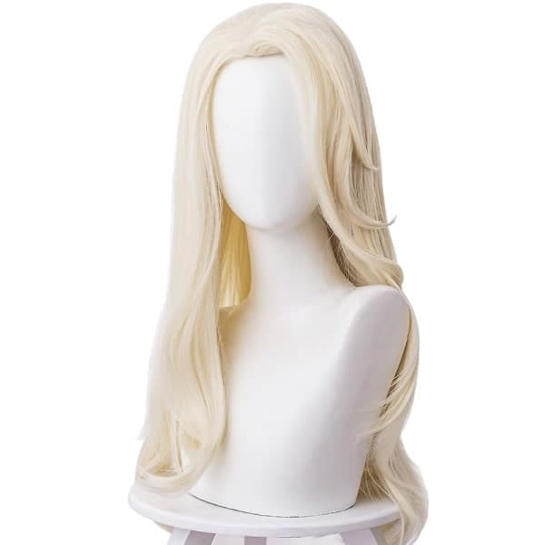 Elsa paryk voksen prinsesse cosplay 65cm paryk til halloween