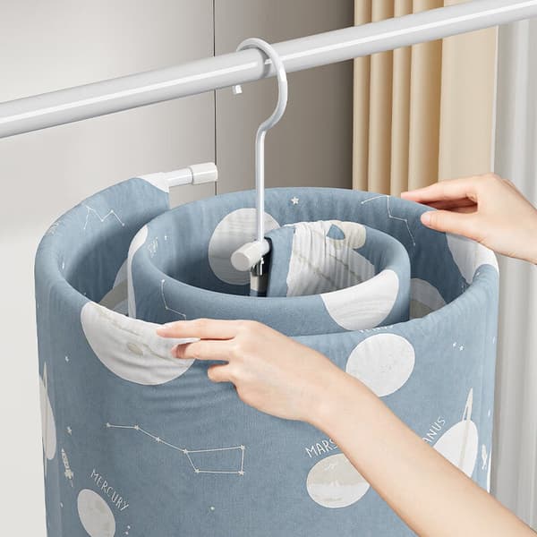 Spiral Hanger - Diameter 45cm - Drying Function - Duvet Cover Hanger - Multifunctional Storage - Spiral Drying Rack for Duvets
