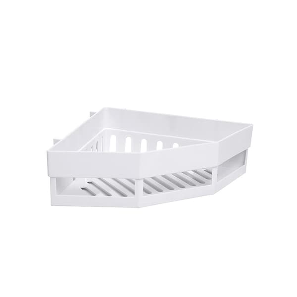2 Perforated Corner Shelves Toilet Washbasin Bathroom Traceless