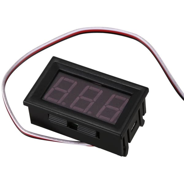 Mini Volttimittari Testeri Digitaalinen Akun Jännite DC 0-30V Punainen Auto