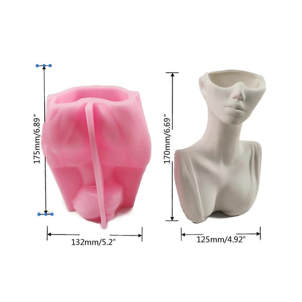 Støbeform til blomsterkrukke i betoncement, 3D menneskekrop til DIY-støbning_tfrf