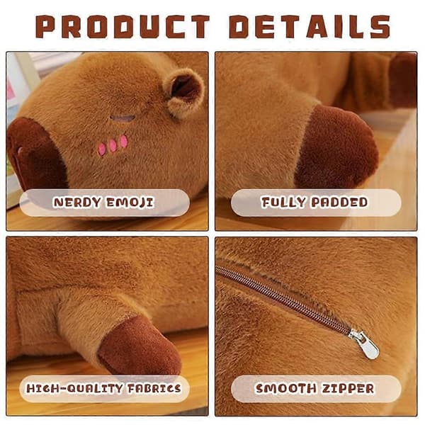50 cm Capybara-pehmolelu, Capybara-pehmolelu, Capybara-pehmoeläin, Simulaatio Capybara-pehmolelu, Capybara-pehmonukke, Capybara-pehmolelu