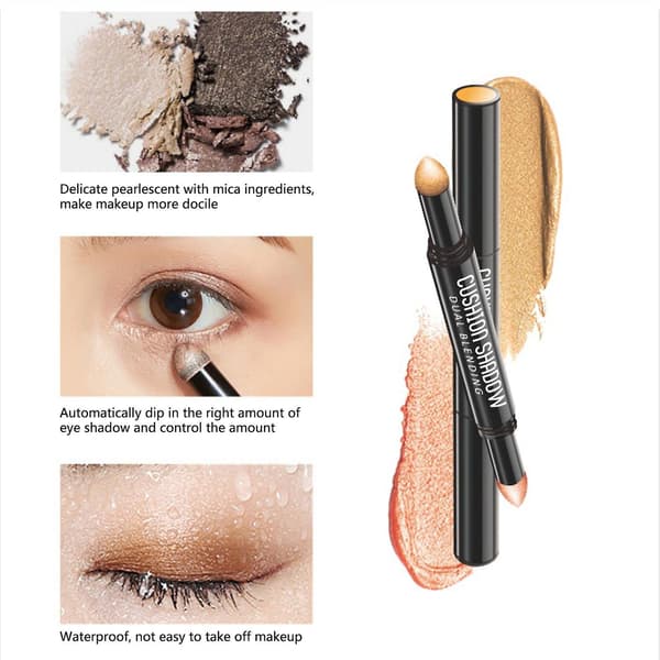 Two-tone Eyeshadow Stick Shimmer Eyeshadow Pen for Eye Makeup
