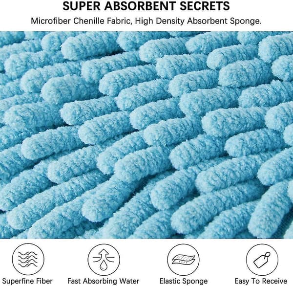 4 Chenille Håndklæder Kugleformede Håndklæder Koral Mikrofiber Vandabsorberende Bløde Håndklæder