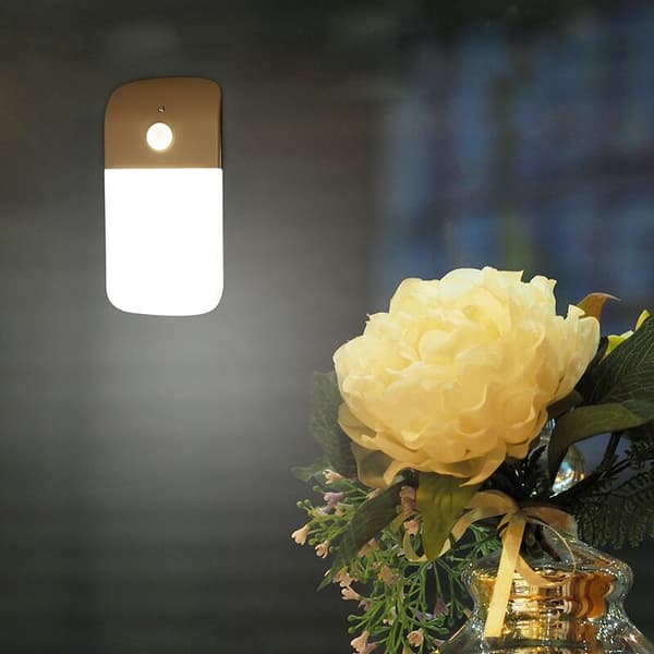 Natlampe med bevægelsessensor, miniled natlampe til mørke nætter, soveværelseslampe til børn, sengelampe, sovelys