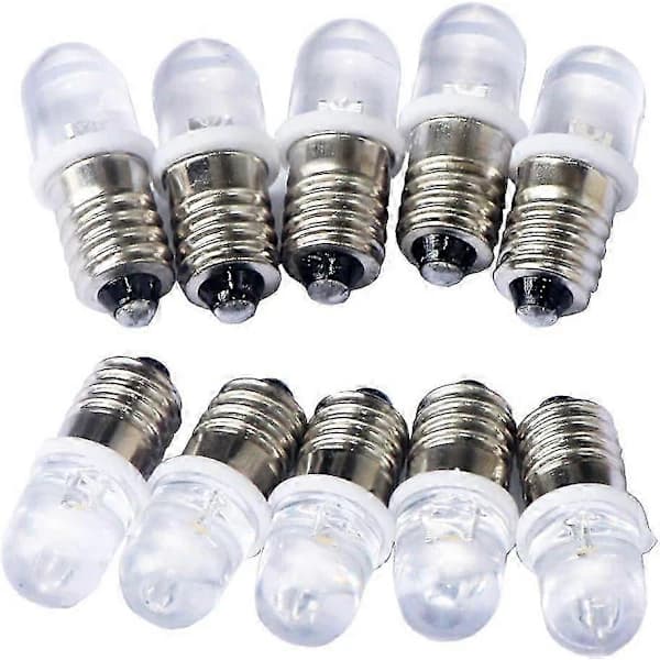 10 kpl E10 12V Spot LED-lamppu Lämmin valkoinen