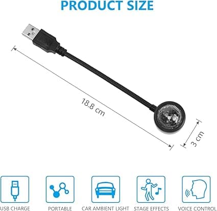 Billamper for bil, Mini LED-stjernehimmel for bilens innertak