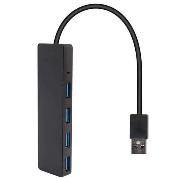 4-porters USB 3.0-hub, ultraslank data-USB-hub, ingen lading
