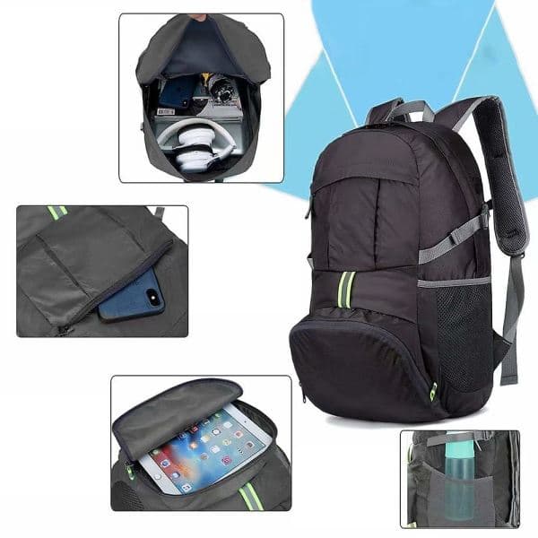 Ultralight Foldable Backpack, 20L, Compatible with Camping and Hiking