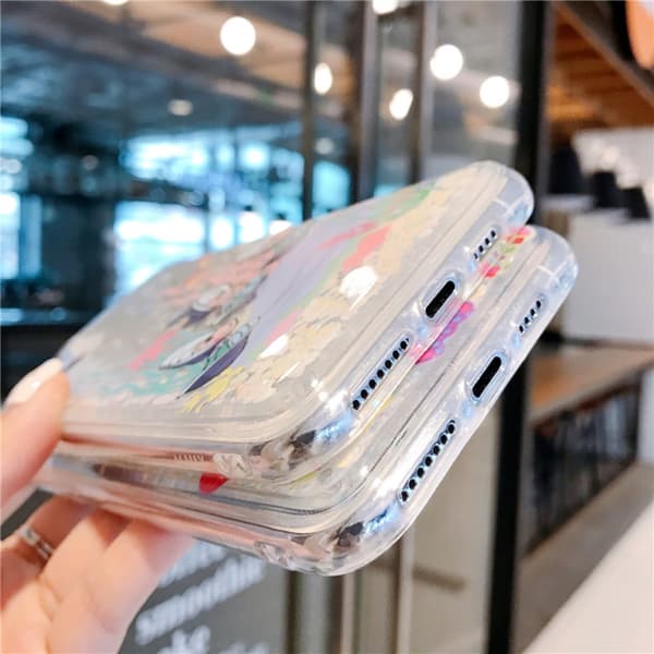 Liquid Glitter Phone Case Compatible with iPhone Dynamic Liquid Moving Sand TPU Flash Cover Case