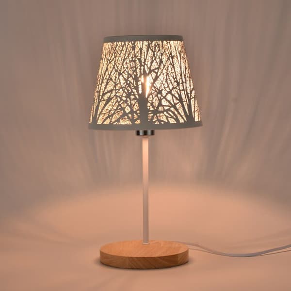 Clip-on Lampshade for Bulb, Metal Lampshade with Pattern for Table Wall Lamp Black