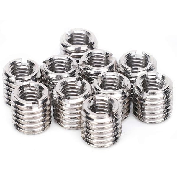 Repair Nut Insert Sleeve 10pcs Slotted Reducing Thread Bushing Screw Conversion