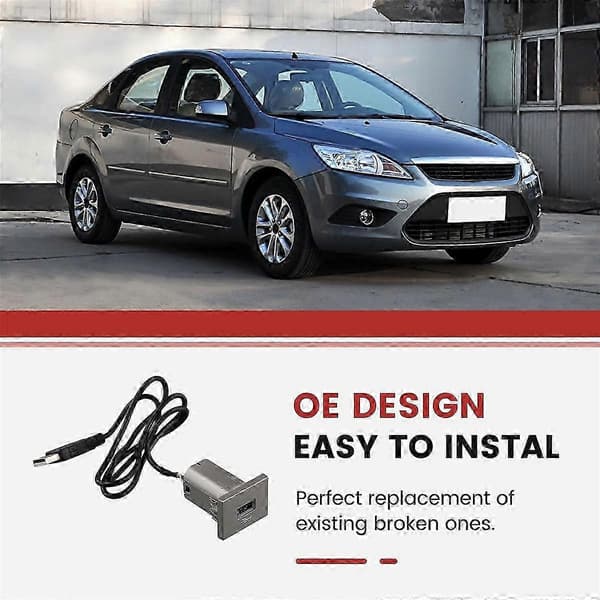 Bil USB-indgangsadapter o Radio U-Disk Flash Stik Interface Kabel til Focus 2 Mk2 2009-2011 Tilbehør_Gave SilverBlack