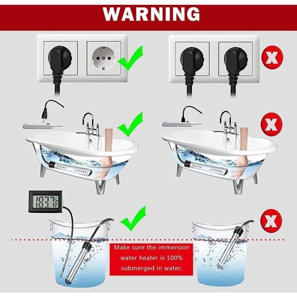 3000W Electric Kettle with Automatic Shut-off Timer Water Heater for EU Plug